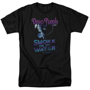 Deep Purple Smokey Water Mens T Shirt Black
