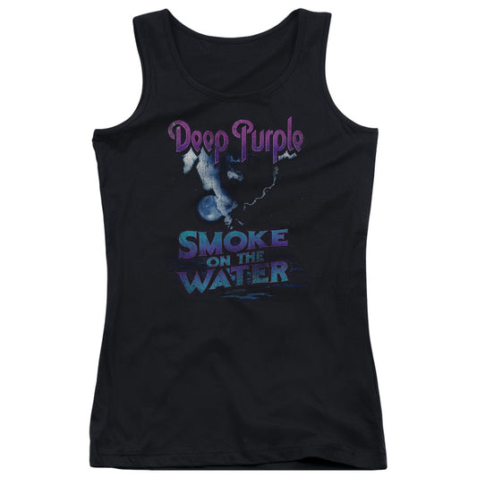 Deep Purple Smokey Water Womens Tank Top Shirt Black