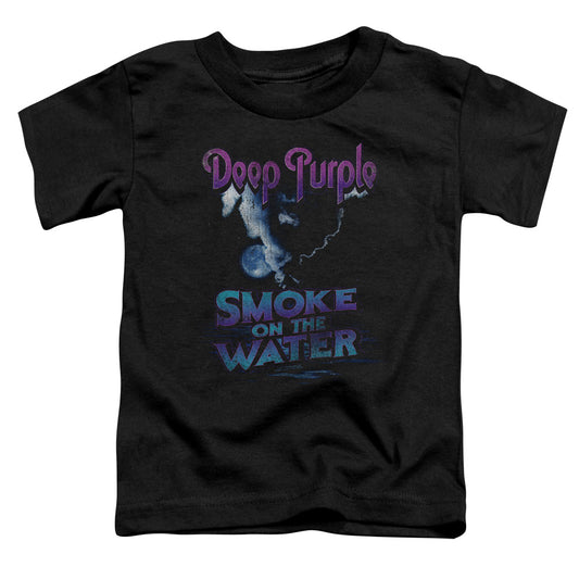 Deep Purple Smokey Water Toddler Kids Youth T Shirt Black