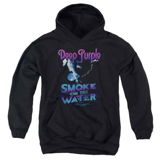 Deep Purple Smokey Water Kids Youth Hoodie Black