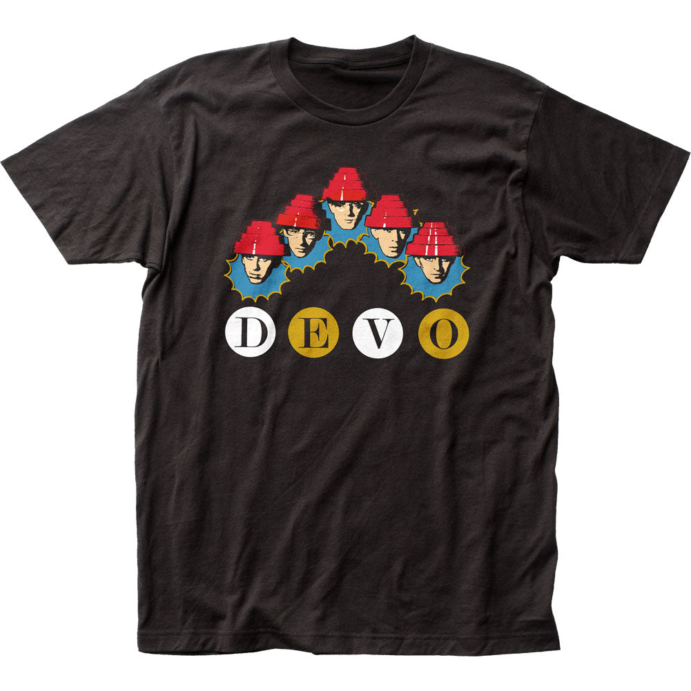Devo Whip It Heads Mens T Shirt Black
