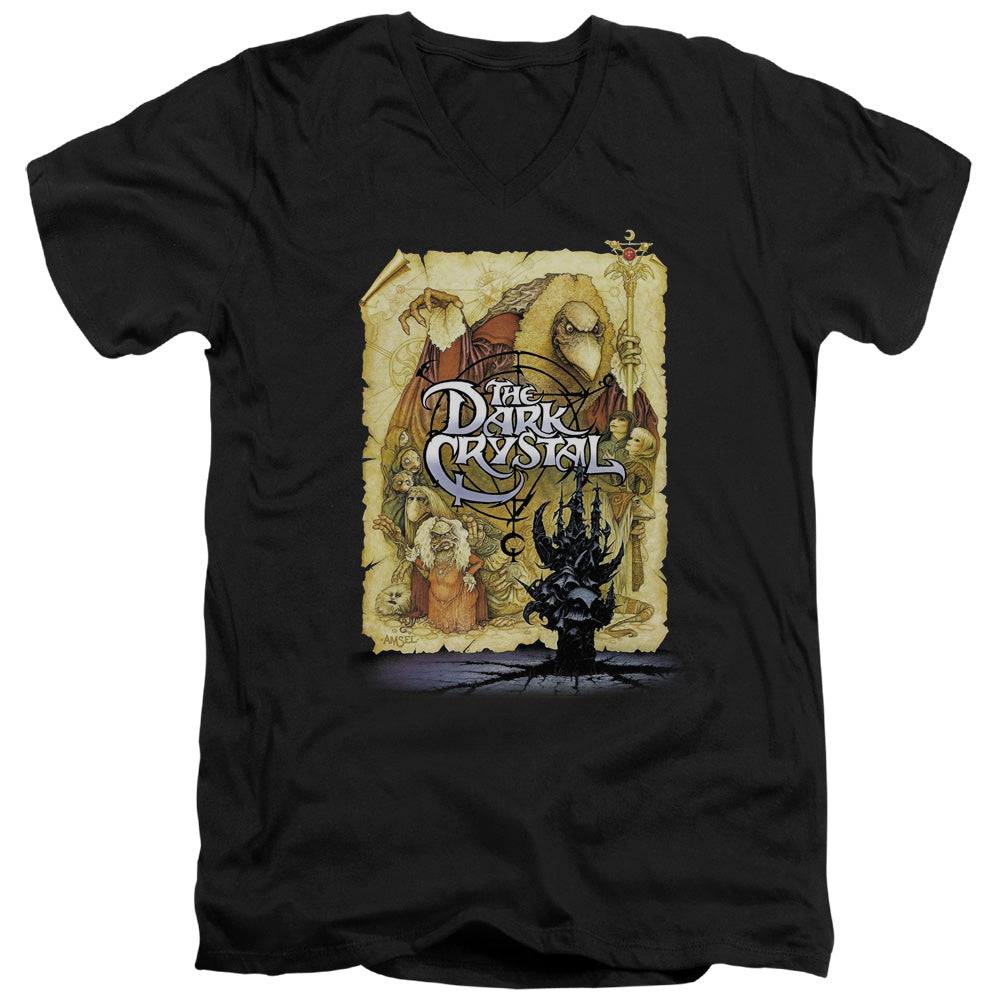 Dark Crystal Poster Mens Tall T Shirt Adult V Neck Black Officially Licensed