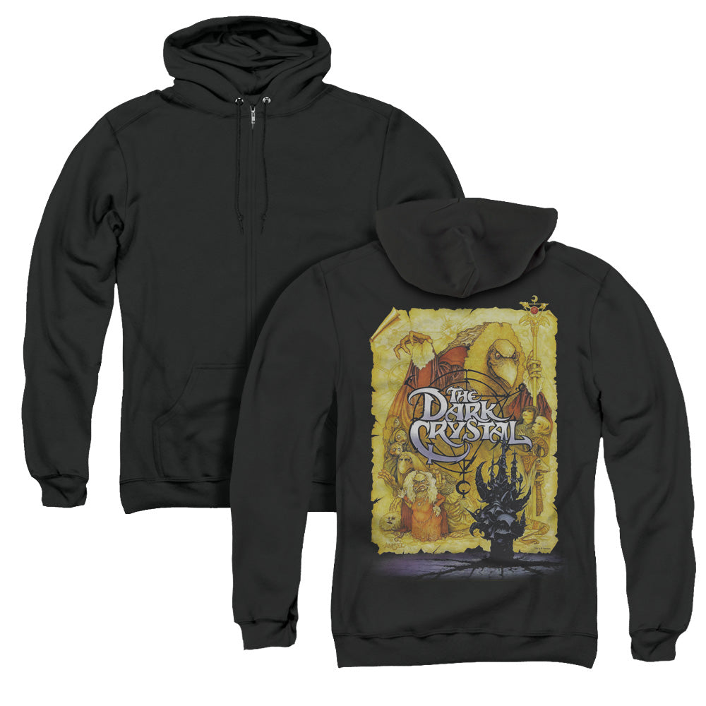 The Dark Crystal Poster Back Print Zipper Mens Hoodie Black