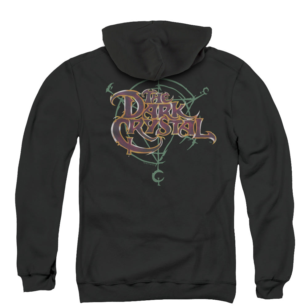 The Dark Crystal Symbol Logo Back Print Zipper Mens Hoodie Black