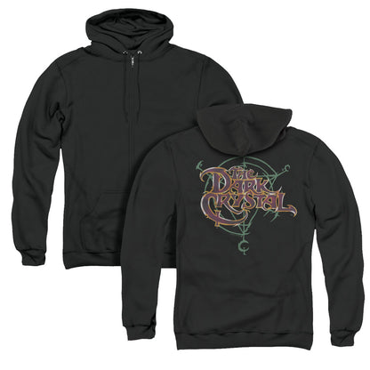 The Dark Crystal Symbol Logo Back Print Zipper Mens Hoodie Black