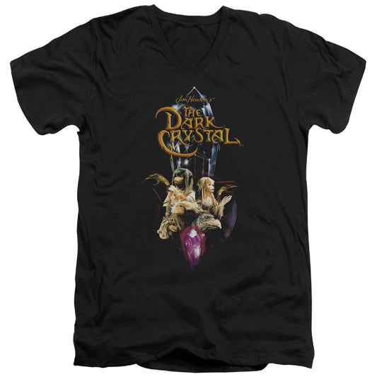 The Dark Crystal Crystal Quest Mens Slim Fit V-Neck T Shirt Black