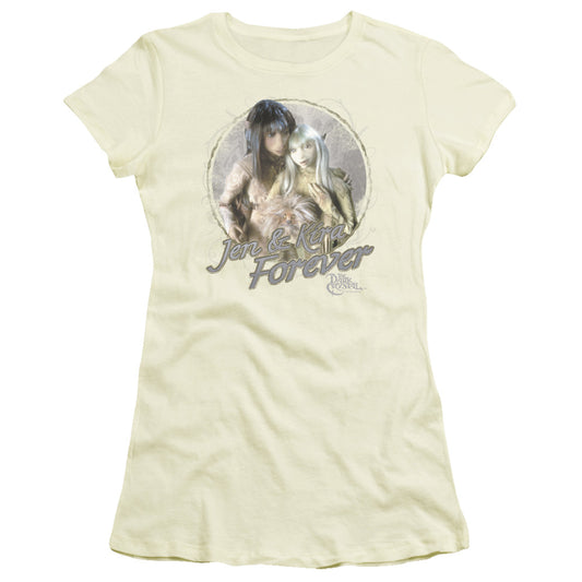 The Dark Crystal Jen & Kira Junior Sheer Cap Sleeve Womens T Shirt Cream