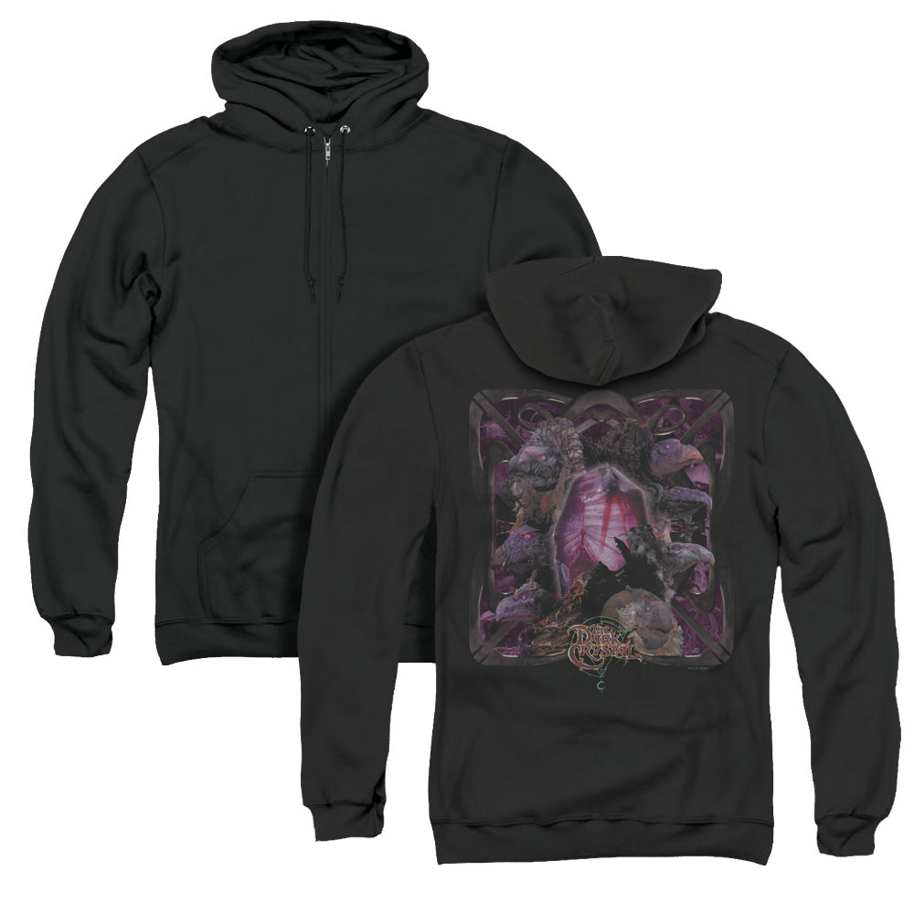 The Dark Crystal Lust For Power Back Print Zipper Mens Hoodie Black