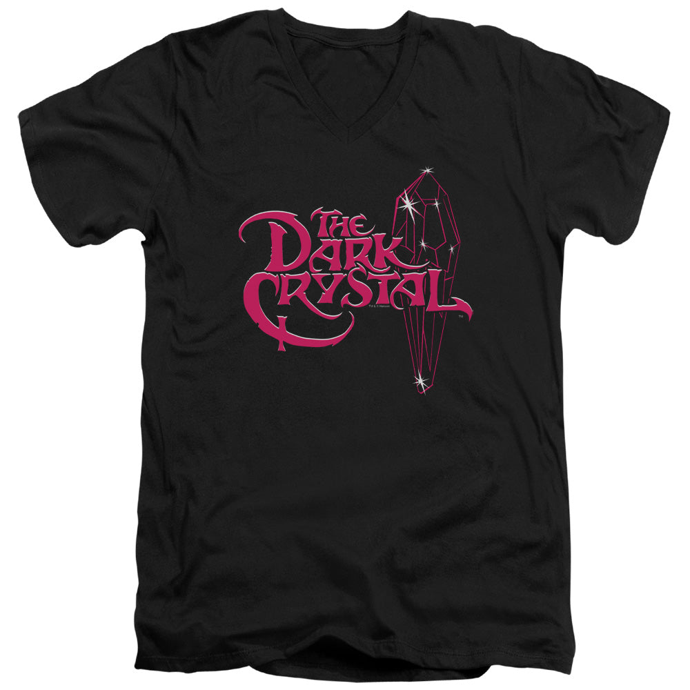 The Dark Crystal Bright Logo Mens Slim Fit V-Neck T Shirt Black