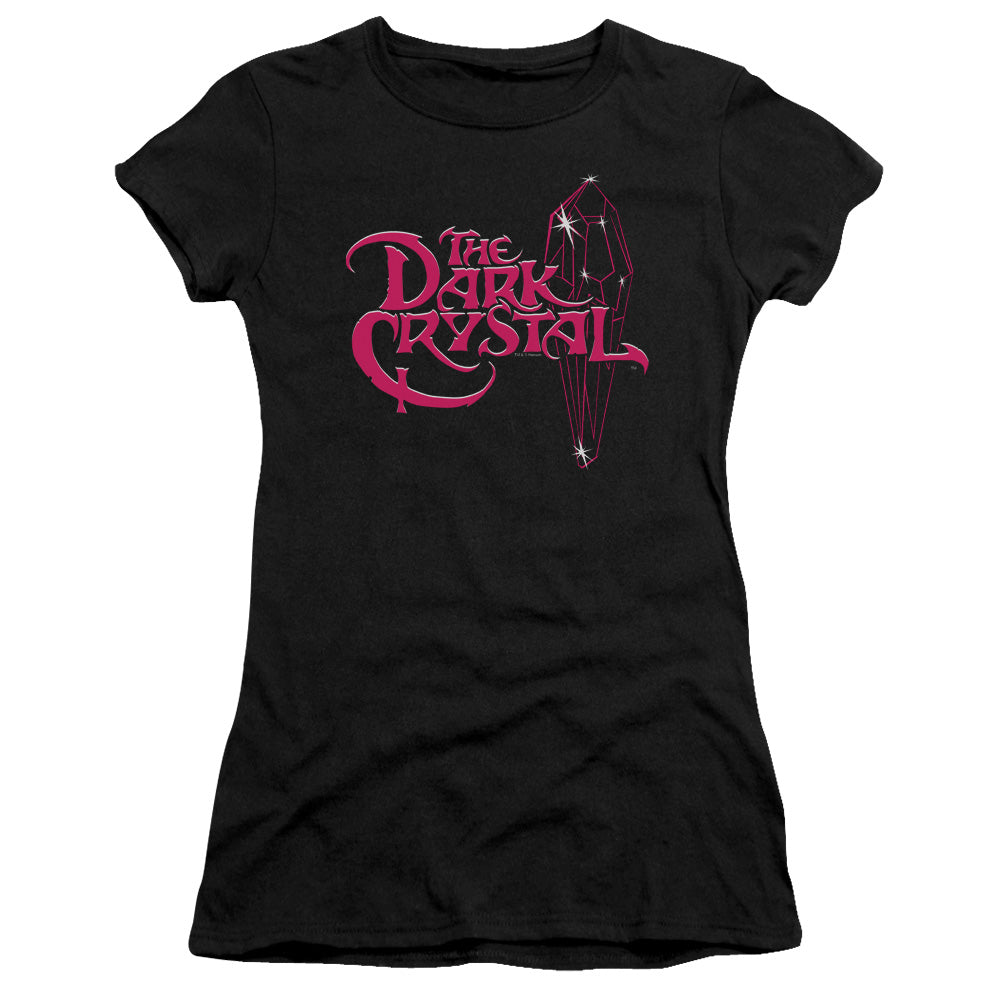 The Dark Crystal Bright Logo Junior Sheer Cap Sleeve Womens T Shirt Black