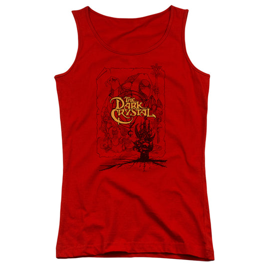 Dark Crystal Poster Lines Womens Tank Top Shirt Red