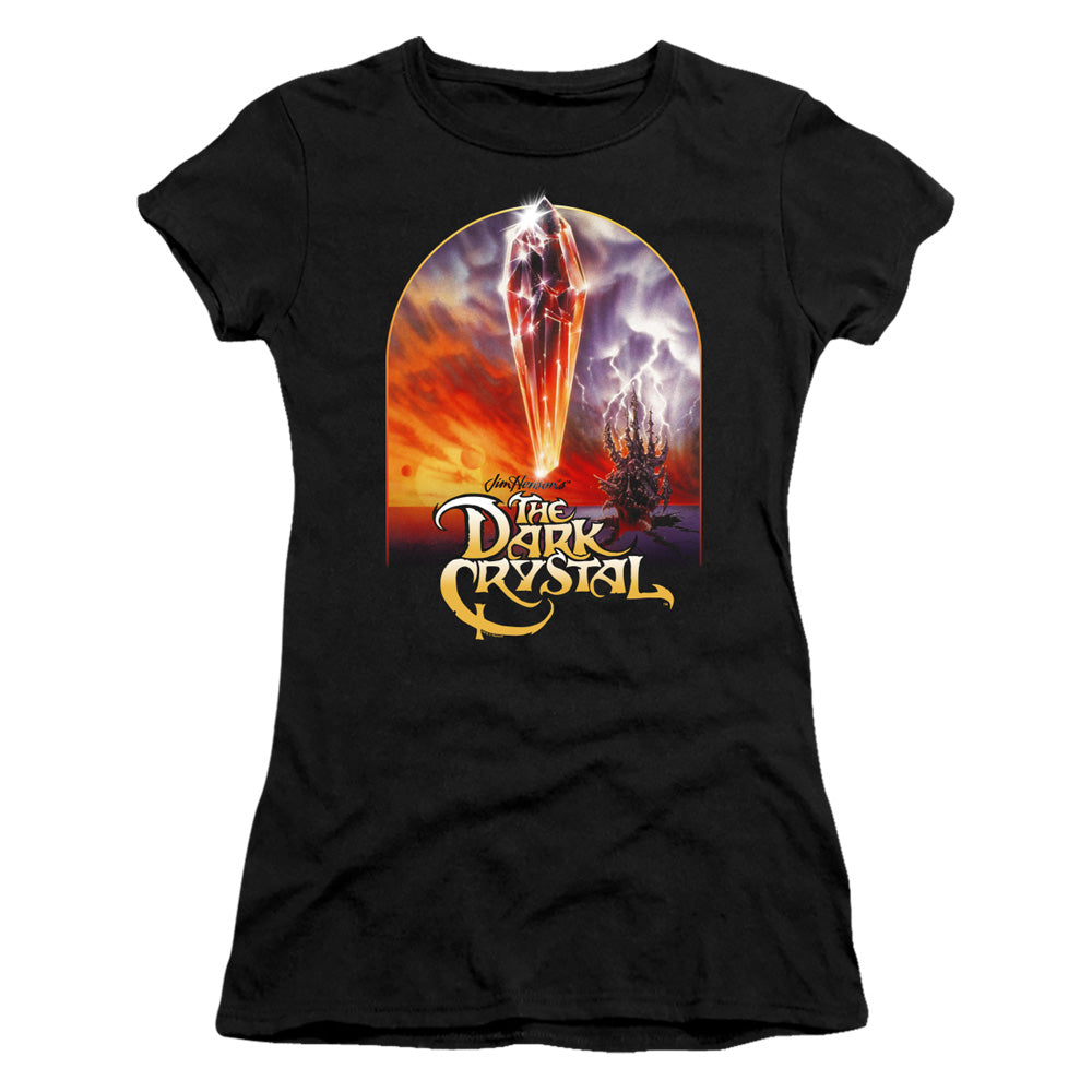 The Dark Crystal Crystal Poster Junior Sheer Cap Sleeve Womens T Shirt Black