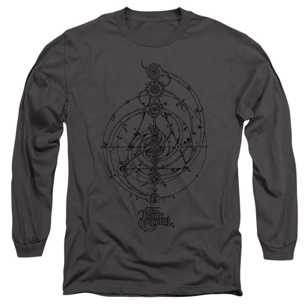 The Dark Crystal Dream Spiral Mens Long Sleeve Shirt Charcoal