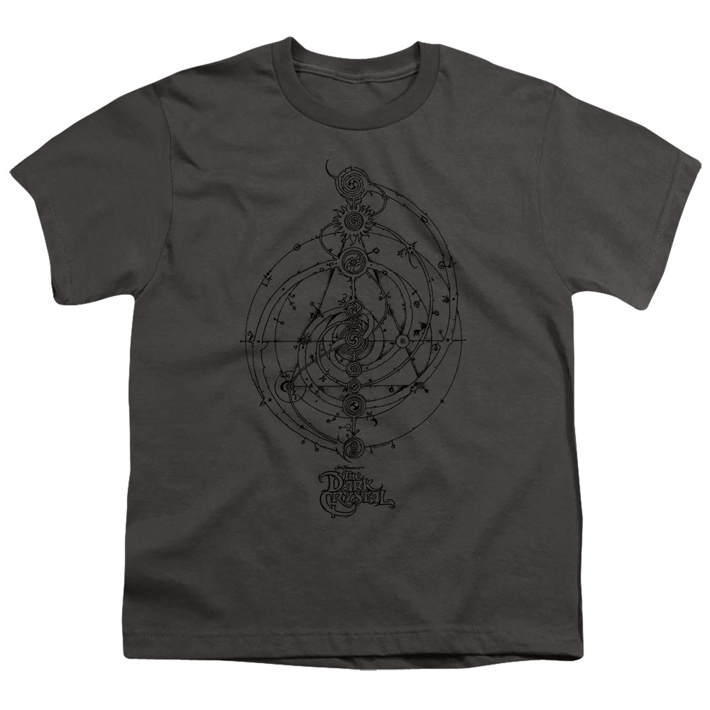 The Dark Crystal Dream Spiral Kids Youth T Shirt Charcoal