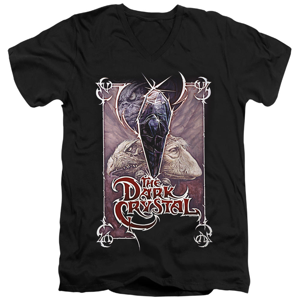 Dark Crystal Wicked Poster Mens Slim Fit V Neck T Shirt Black Officially Licensed
