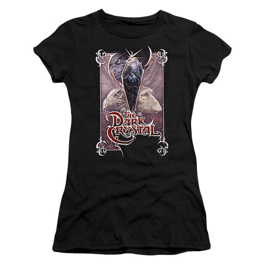 The Dark Crystal Wicked Poster Junior Sheer Cap Sleeve Womens T Shirt Black