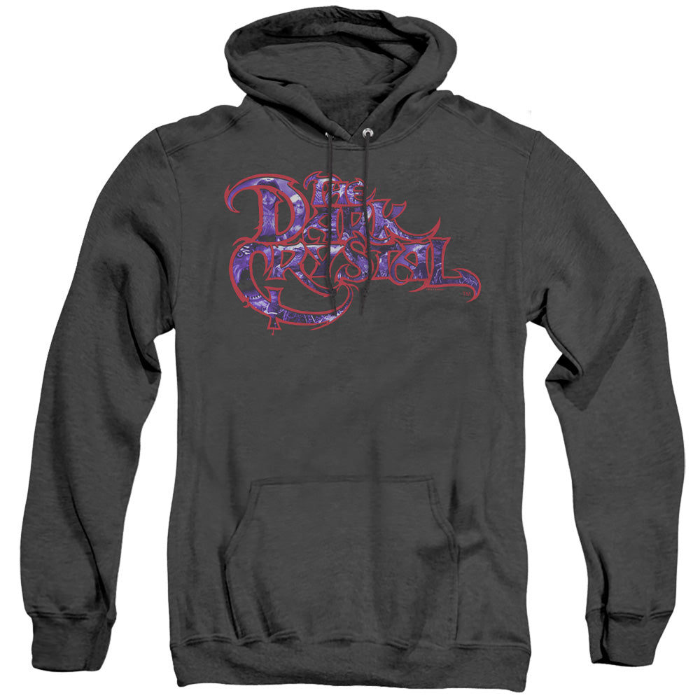 The Dark Crystal Collage Logo Heather Mens Hoodie Black