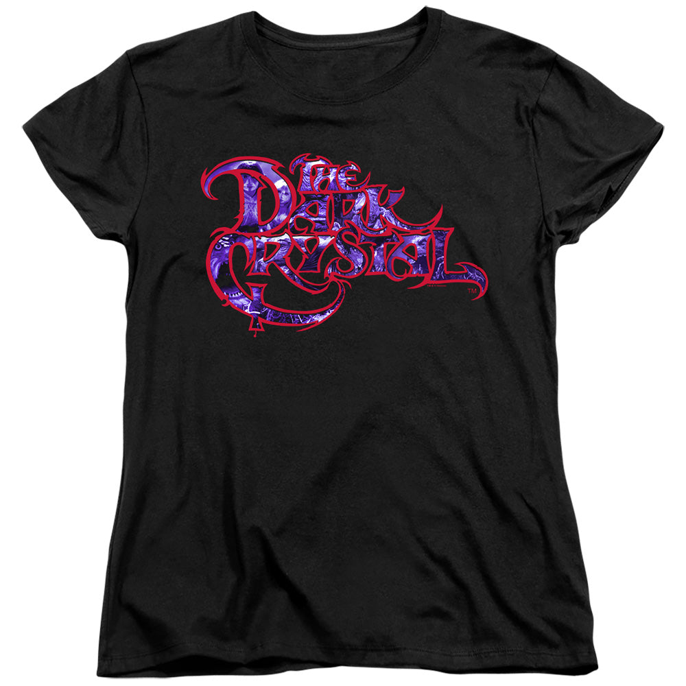 The Dark Crystal Collage Logo Womens T Shirt Black