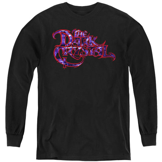 The Dark Crystal Collage Logo Long Sleeve Kids Youth T Shirt Black