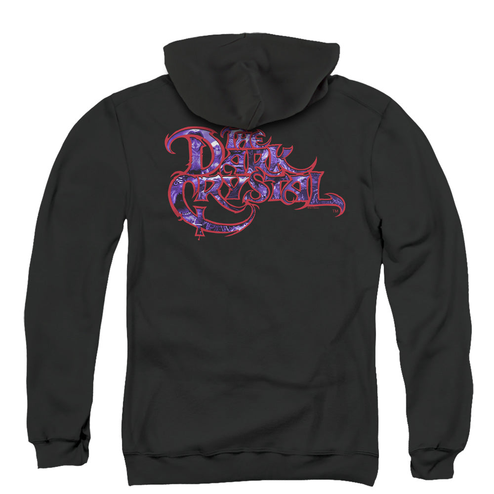 The Dark Crystal Collage Logo Back Print Zipper Mens Hoodie Black