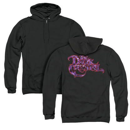 The Dark Crystal Collage Logo Back Print Zipper Mens Hoodie Black