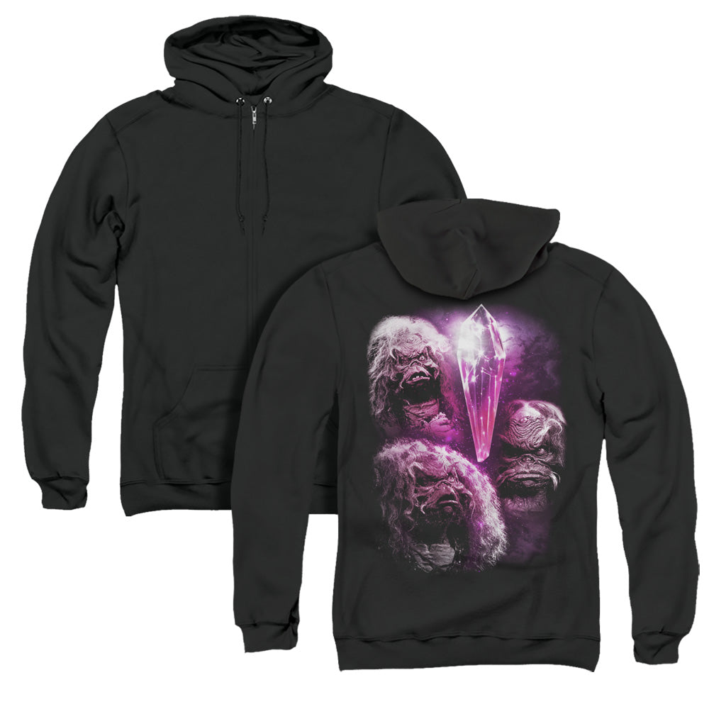 The Dark Crystal Howling Back Print Zipper Mens Hoodie Black