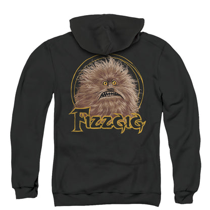 The Dark Crystal Fizzgig Back Print Zipper Mens Hoodie Black