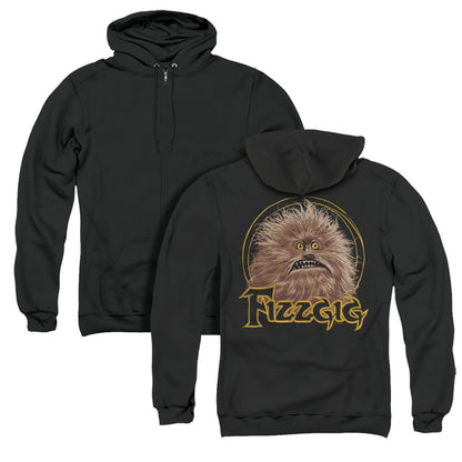 The Dark Crystal Fizzgig Back Print Zipper Mens Hoodie Black