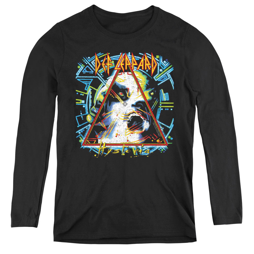 Def Leppard Hysteria Womens Long Sleeve Shirt Black