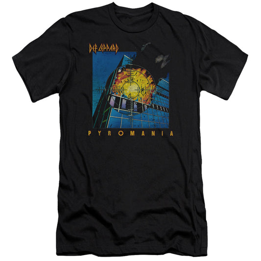 Def Leppard Pyromania Slim Fit Mens T Shirt Black