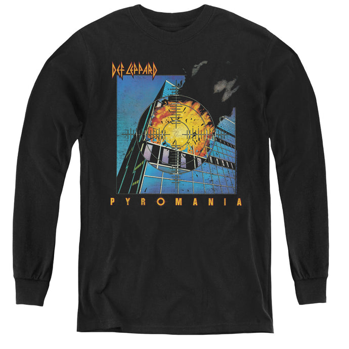 Def Leppard Pyromania Long Sleeve Kids Youth T Shirt Black