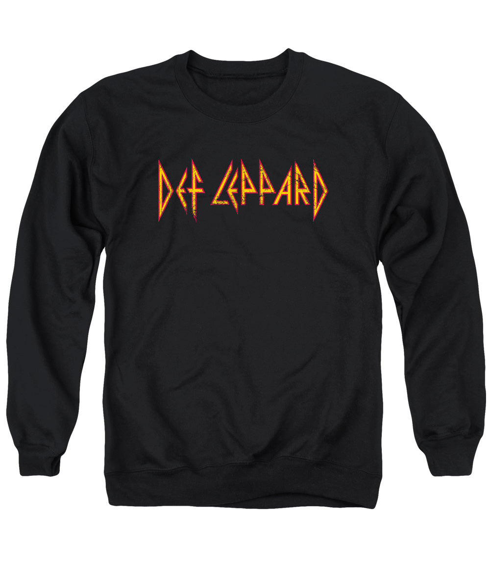 Def Leppard Horizontal Logo Mens Crewneck Sweatshirt Black