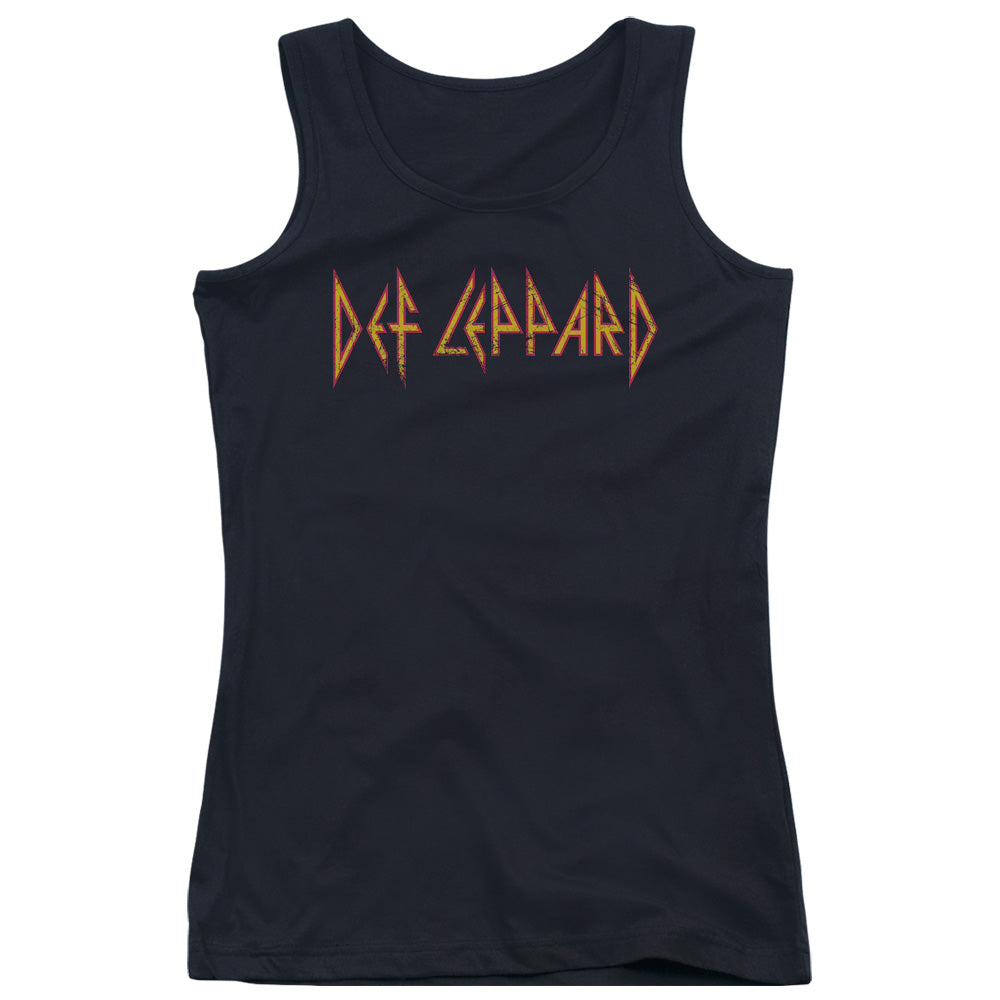 Def Leppard Horizontal Logo Womens Tank Top Shirt Black