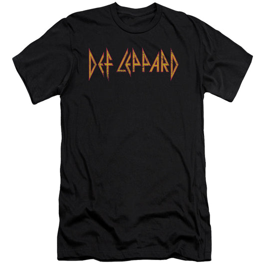 Def Leppard Horizontal Logo Slim Fit Mens T Shirt Black