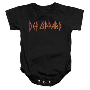 Def Leppard Horizontal Logo Infant Baby Snapsuit Black