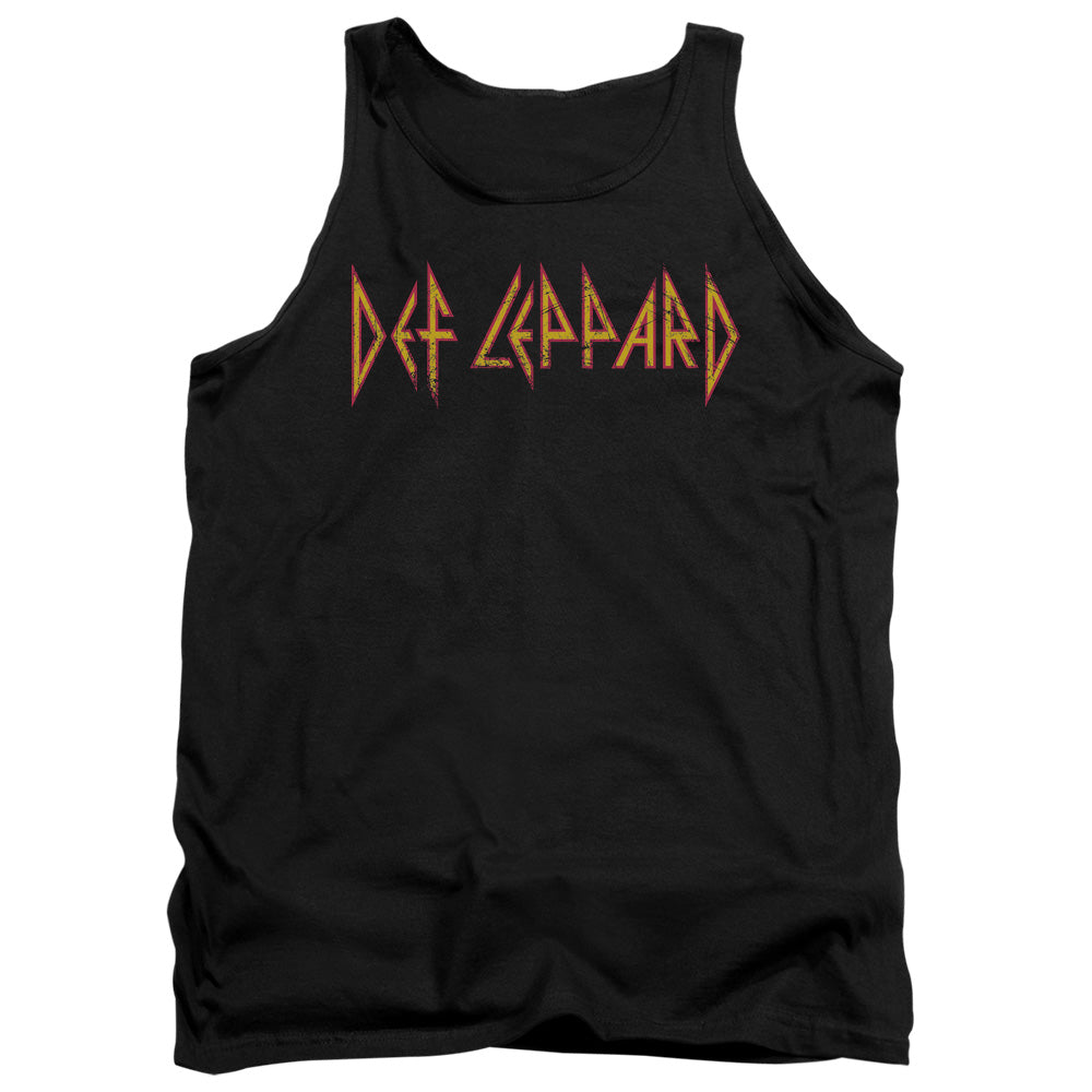 Def Leppard Horizontal Logo Mens Tank Top Shirt Black