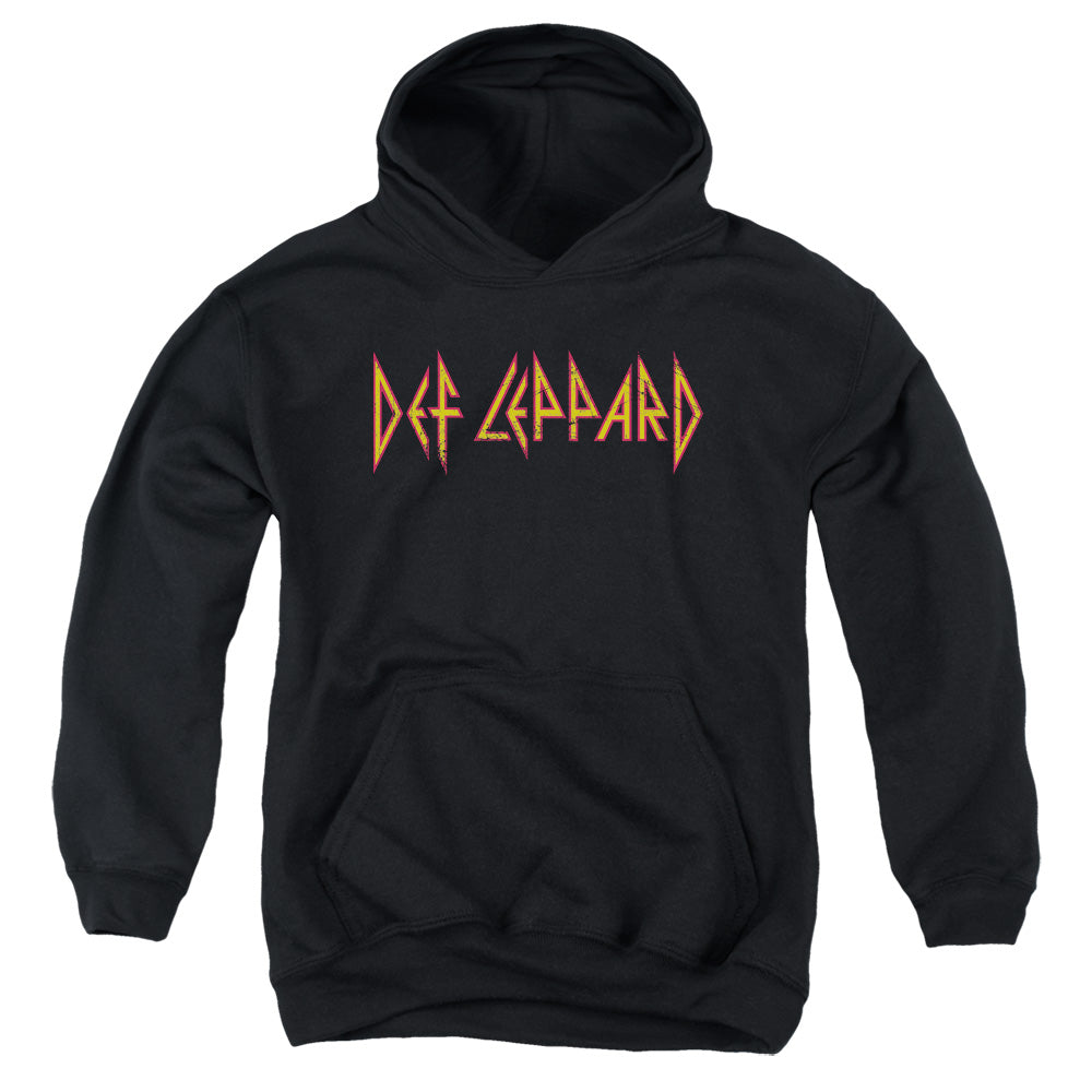 Def Leppard Horizontal Logo Kids Youth Hoodie Black