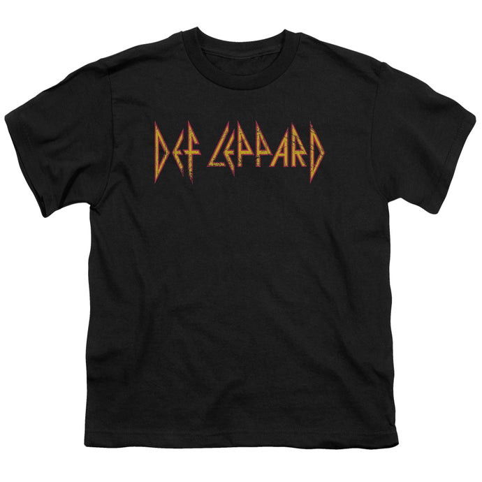 Def Leppard Horizontal Logo Kids Youth T Shirt Black