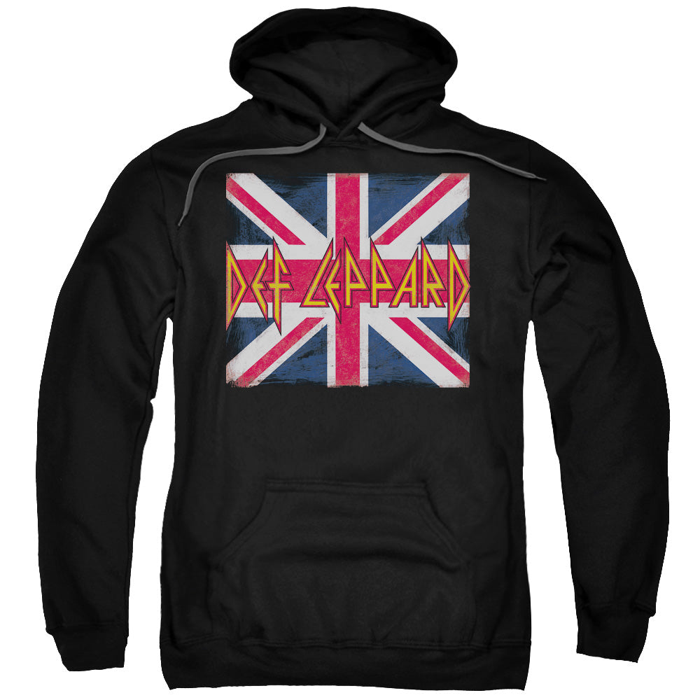 Def Leppard Union Jack Mens Hoodie Black