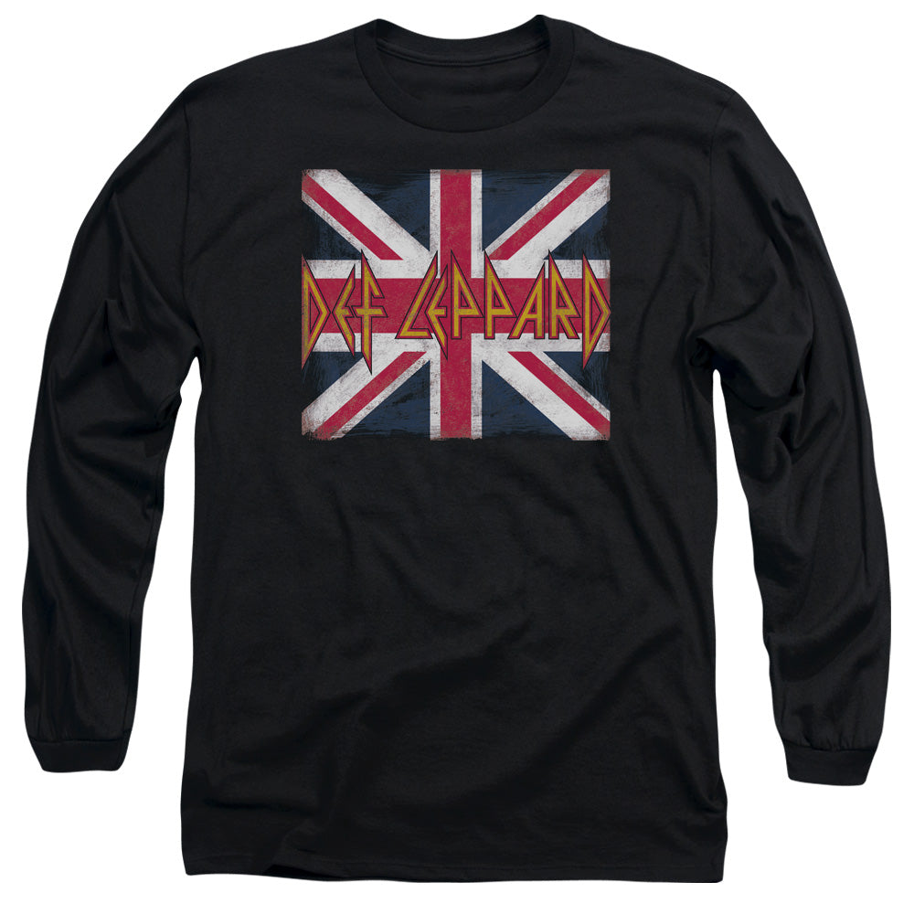 Def Leppard Union Jack Mens Long Sleeve Shirt Black