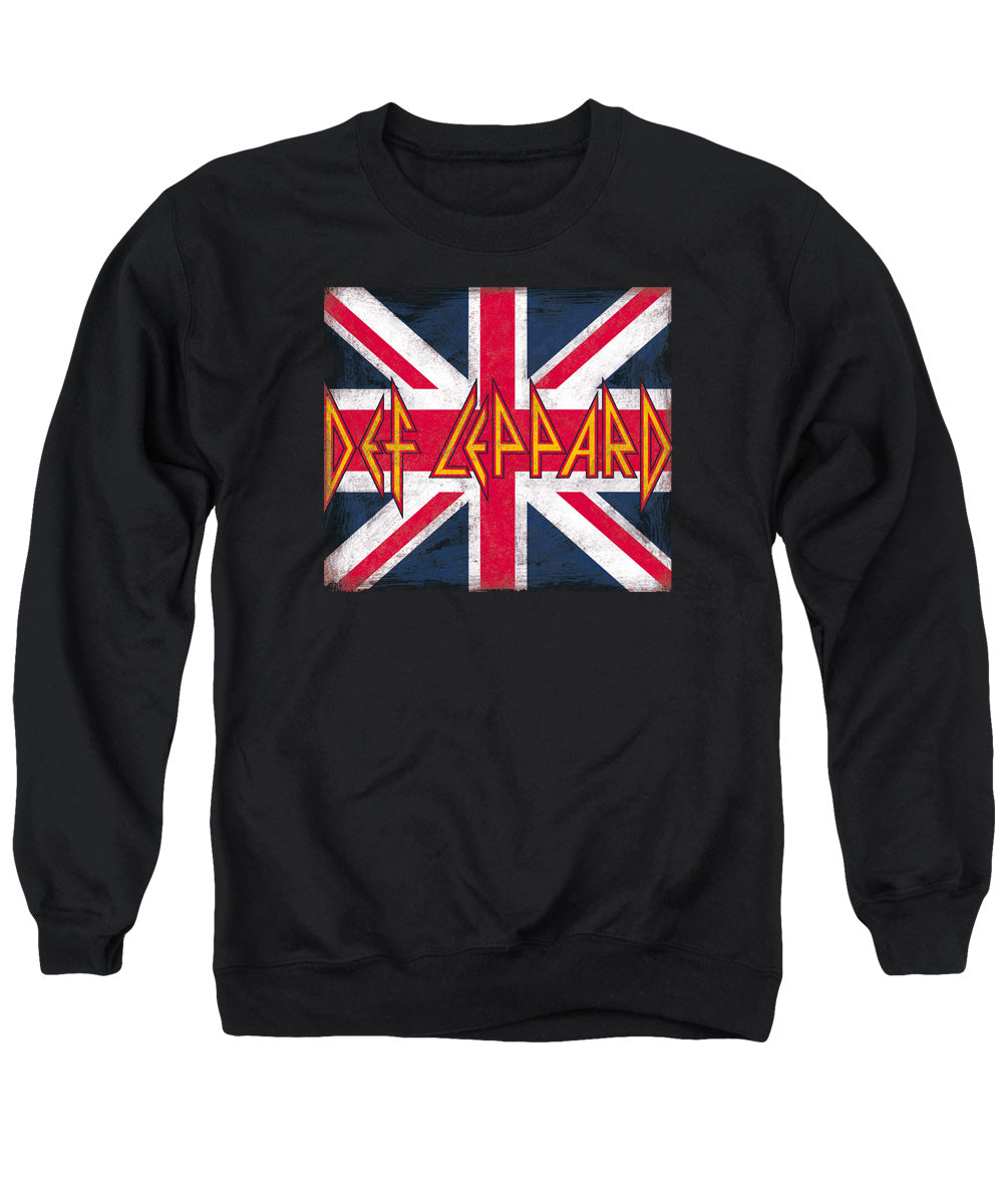 Def Leppard Union Jack Mens Crewneck Sweatshirt Black