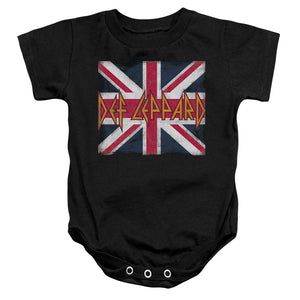 Def Leppard Union Jack Infant Baby Snapsuit Black