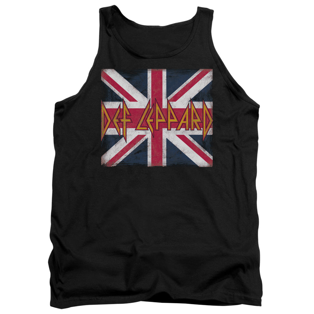 Def Leppard Union Jack Mens Tank Top Shirt Black