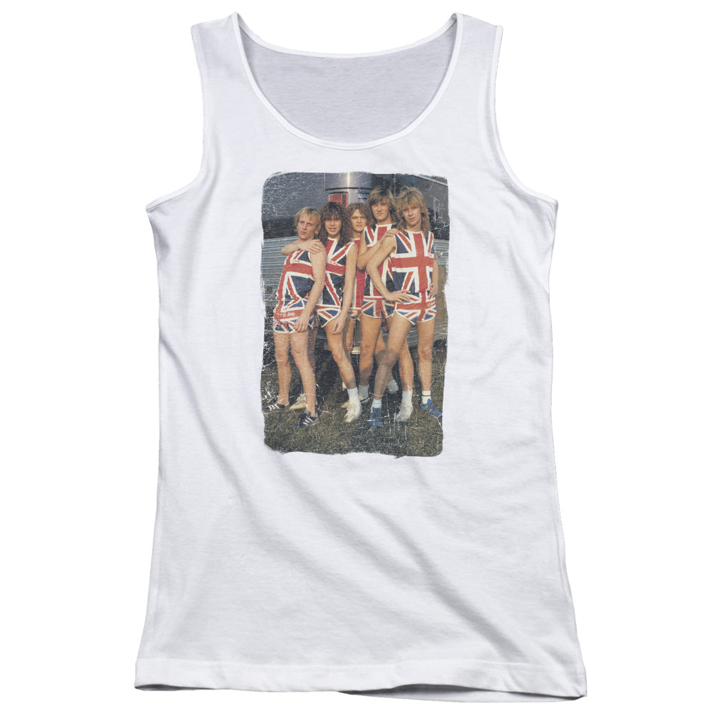 Def Leppard Flag Photo Womens Tank Top Shirt White