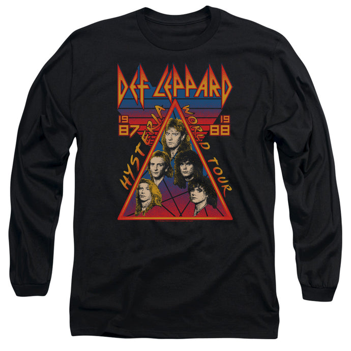 Def Leppard Hysteria Tour Mens Long Sleeve Shirt Black