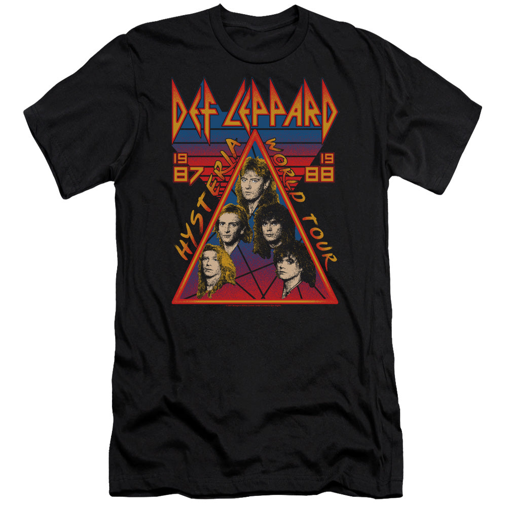 Def Leppard Hysteria Tour Premium Bella Canvas Slim Fit Mens T Shirt Black