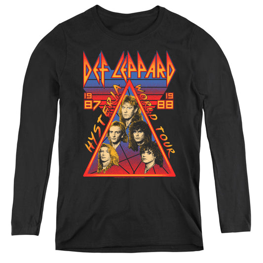 Def Leppard Hysteria Tour Womens Long Sleeve Shirt Black