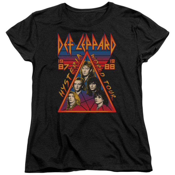 Def Leppard Hysteria Tour Womens T Shirt Black