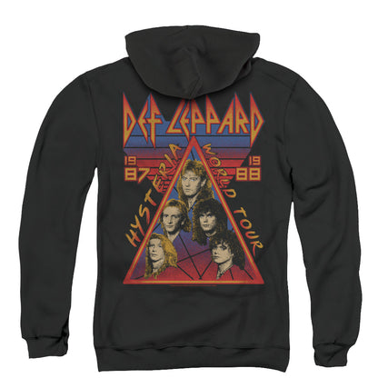 Def Leppard Hysteria Tour Back Print Zipper Mens Hoodie Black