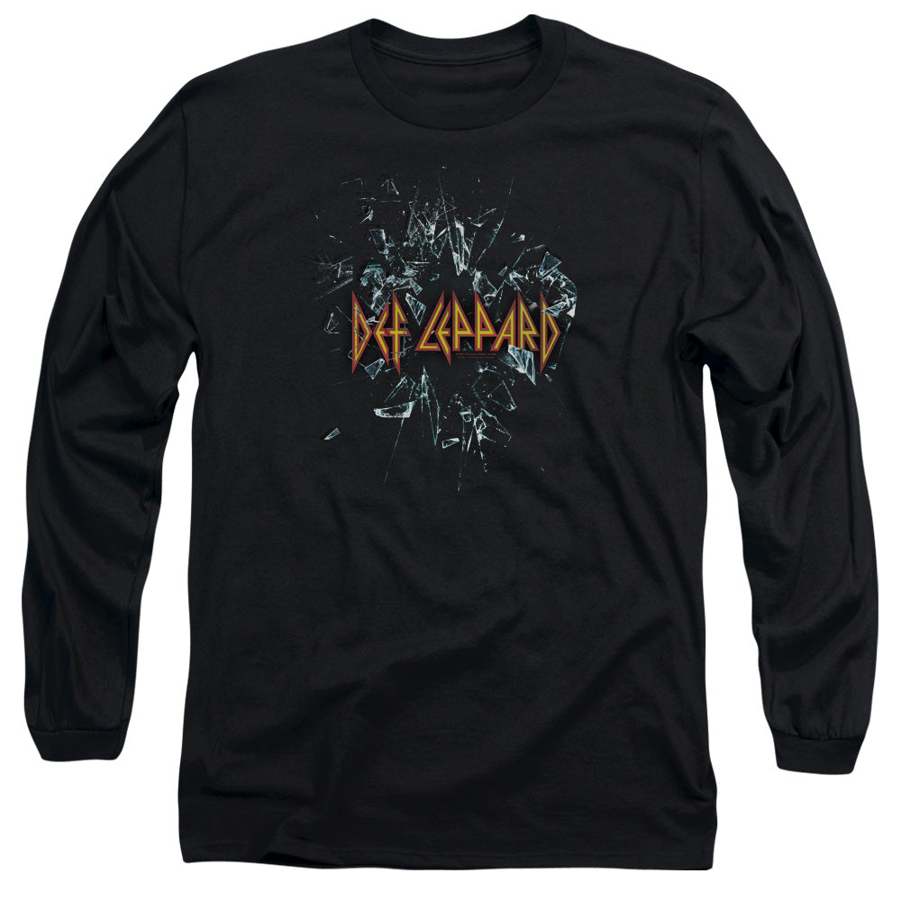 Def Leppard Broken Glass Mens Long Sleeve Shirt Black